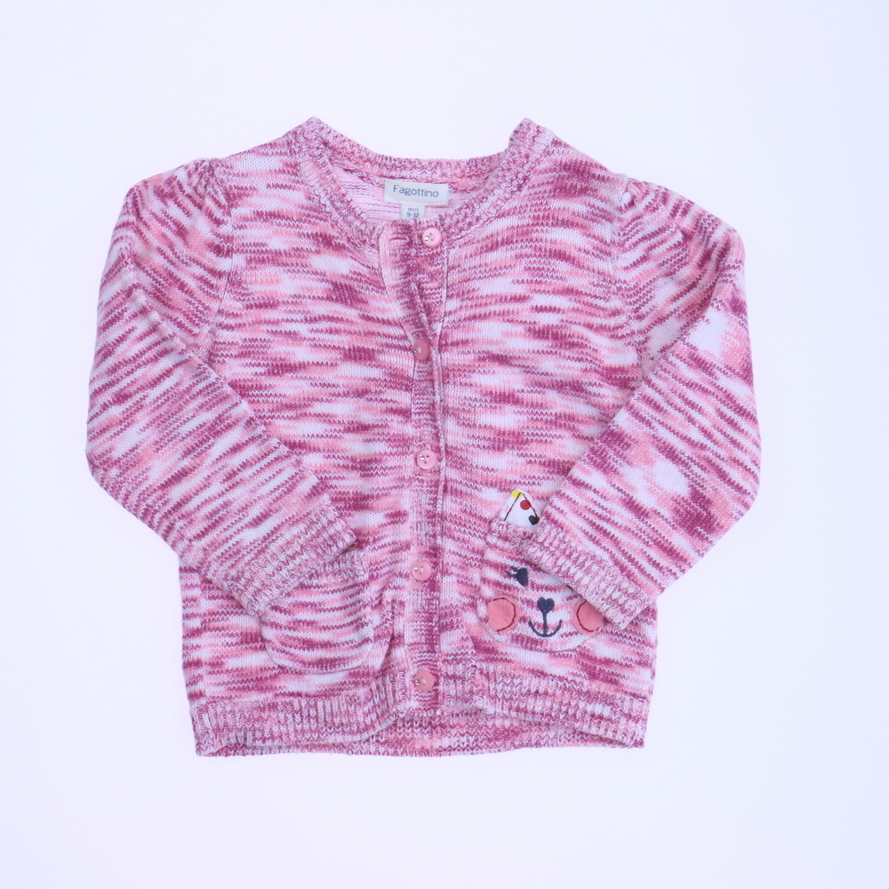 Fagottino Girls Pink Cardigan size: 9-12 Months